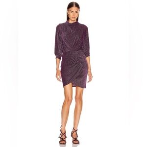 IRO Absalon High Neck Purple Dress Size FR 32 / US 0